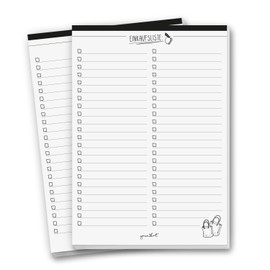 younikat Set of 2 Shopping List Notepads, DIN A5, 50 Sheets, Shopping Pads with Pre-Printed for the Kitchen, Handbag, Car, Organiser Made of Paper for Tear-Off I dv909