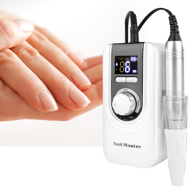 Portable Electric Nail Drill Machine 35000 RPM Rechargeable Manicure Pedicure