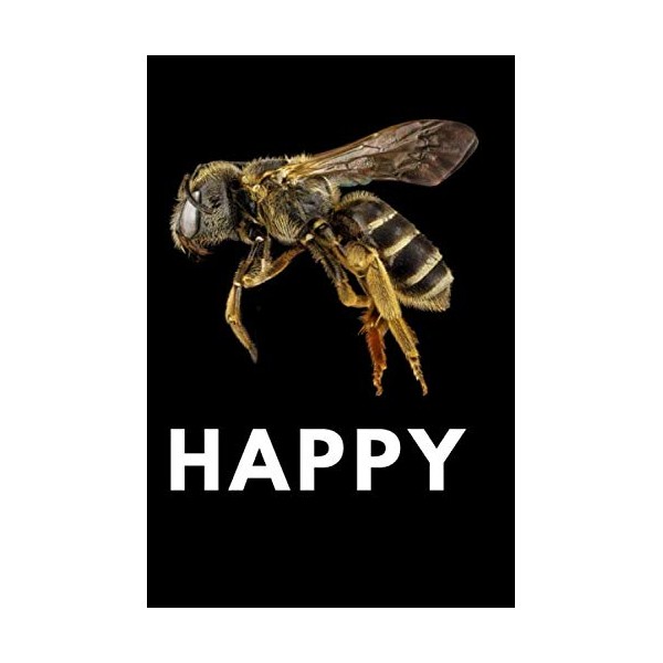 BEE HAPPY: Notebook, Journal, Diary (110 Pages, Lined, 6 x