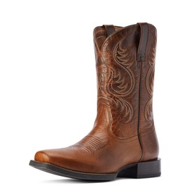 ARIAT BMVY9 Mens Sport Boss Man Western Boot Rich Cognac 9.5