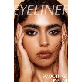 2 in 1 Waterproof Eyeliner Pencil & Gel Eyeliner Pen, Highly Pigmented Smudge Proof Long Lasting Eye Liner Pencils for Women, Unique Design with Smooth Texture for Precise Lines, (2PCS-Silver)