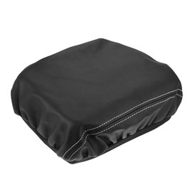 X AUTOHAUX Center Console Cover for Toyota Prado 2010-2019 Armrest Cover Pad Replacement Faux Leather with Gray Stitches