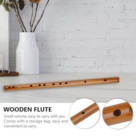 EXCEART Wooden Piccolo Flute - Wood Music Instrument Trumpet Traditional Chinese Musical Instruments Birthday for Beginners (Key F)