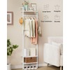 YMYNY Coat Rack Wall Mounted, 70.87H Clothes Garment Rack, Freestanding
