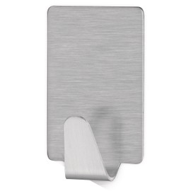 tesa H6661200 Permanent Haken rechteckig Metall, Grau, 666120000000