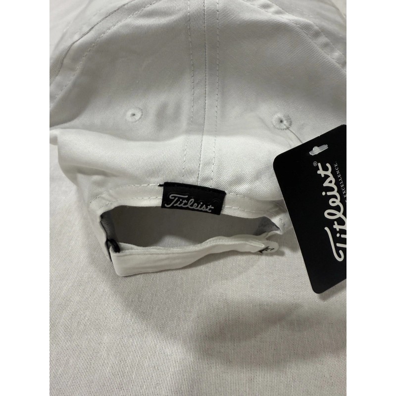 Titleist Logo Bear SCJG Logo White Strap Back Unisex Hat/Cap