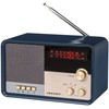 Crosley CR3036D-NV Tribute Vintage AM/FM Bluetooth Radio, Navy