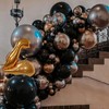6Pcs Gold Bicep Foil Balloons Set for Gym Opening &
