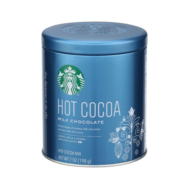 Starbucks Milk Chocolate Cocoa Tin, 7 Ounce (Pack of 3)