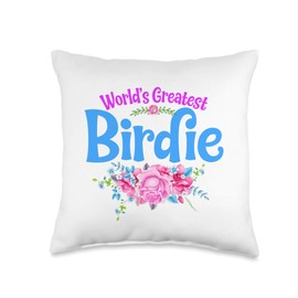 World's Greatest Birdie - Grandma Throw Pillow