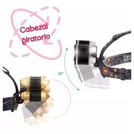 Kopira Lampara de Cabeza, Linterna Frontal Led Recargable, Lampara Minera Regulable en Ángulo, Linterna de Cebeza Impermeable con 8 LEDs para Cámping, Montañismo, Correr, Senderismo, Ciclismo, Pesca