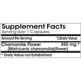 Naturetition Supplements Chamomile Flower 450mg ~ 100 Capsules - No Additives