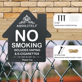 NiuZi-cao No Smoking Signs for Home, No Smoking Signs for Business, 5.9" x 5.6"Metal No Smoking Signs（MP-29）