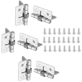 6Pcs Self-Opening Spring Hinges,Self-Closing Spring Door Hinges, Automatic Closing Hinges for Invisible Doors(1 Inch)