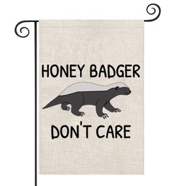 Honey Badger Lovers Housewarming Gift Honey Badger Don't Care Outdoor Flag Wild Animals Yard(Honey Badger Don't Care)