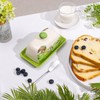 Cow Butter Dish with Lid for Countertop, Large Ceramic Embossed