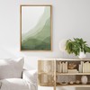 MUDECOR Framed Canvas Print Wall Art Abstract Green Gradient Overlay