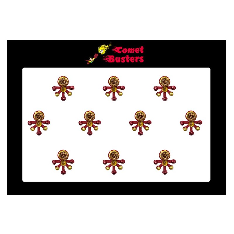 Comet Busters Beautiful Maroon Bindis With Golden Stone (BIN1133)