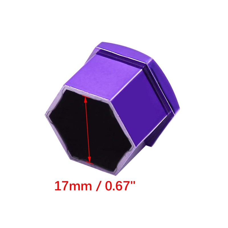 sourcing map Universal Wheel Bolt Caps 17 mm Pack of