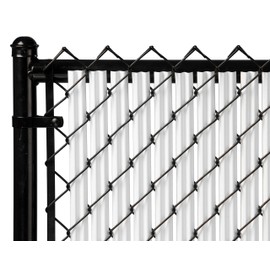 Proudly Made in The USA! - Ridged Slat Single Wall Bottom Locking Slat Depot Privacy Slat for 3', 4', 5', 6', 7' and 8' Chain Link Fence (7ft, White)