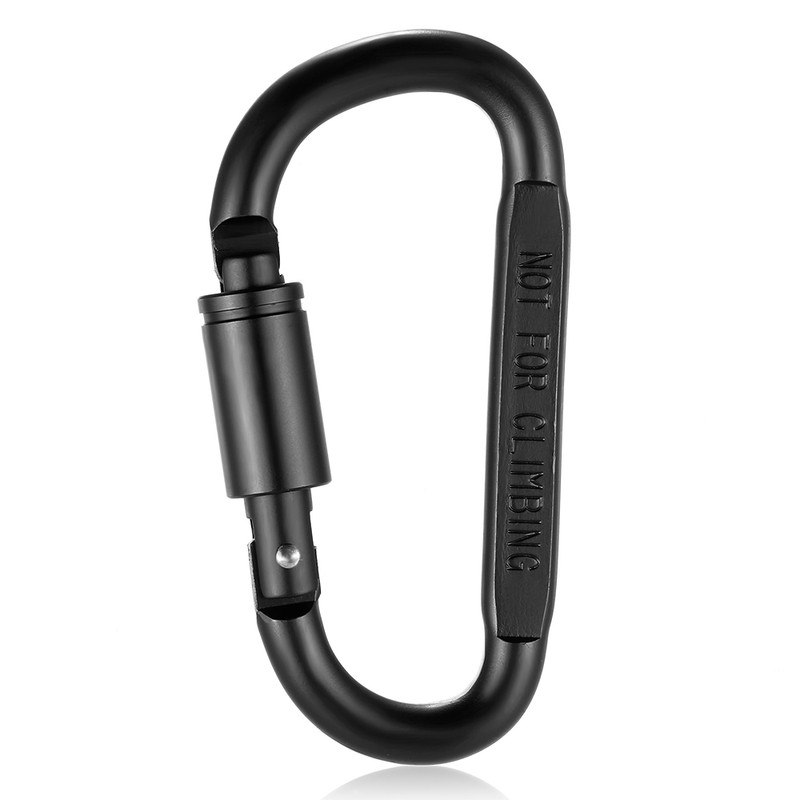 Lixada 9 Pack Aluminum Alloy D-ring Locking Carabiner Clip Set