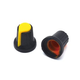 Thtrht 30 Pack Potentiometer Knob 6mm Switch Cap Kit Wh148 Shaft Knurled Dia 0.24‘’ Electric Guitar Bass Volume Tone Control Emulator Effect Pedal Ag2 Peach Button Rotary Handle