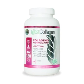 Colágeno Hidrolizado Fórmula Premium 180 Tabletas Sin Azúcar, Sin Grasas, Sin Sodio, incluye Biotina, Calcio, Magnesio, Vitamina C, E y K. Suplemento 