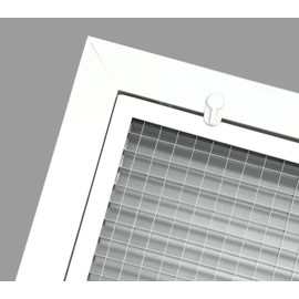 20" x 24" Cube Core Eggcrate Return Air Filter Grille for 1" Filter - Aluminum - White [Outer Dimensions: 22.5" x 26.5]