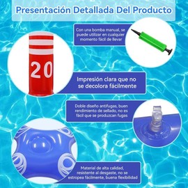 Juego De Juguetes De Piscina, Canasta De Baloncesto De Piscina, Aro De Cruz Hinchable Y Juego De Lanzamiento De Aro De Cactus Hinchable, Juguetes De Piscina Para Niños (3 Juegos De Juguetes Acuáticos)
