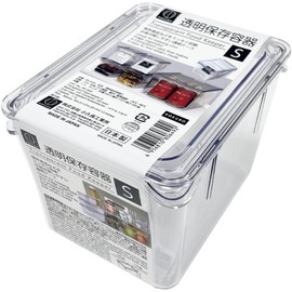 Kokubo KK-649 Transparent Storage Container, Small, Made in Japan, Clear, Easy to See Inside and Organize Foods, Preserved Foods, Seasonings, etc