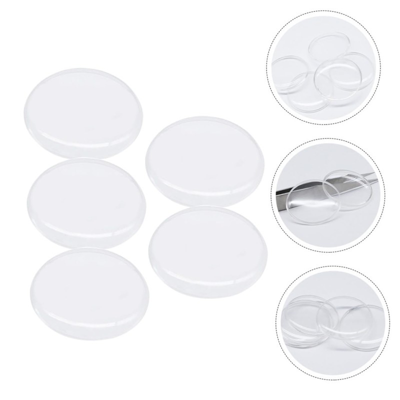 COLLBATH 5pcs Watch Dial Covers Watch Lids for Diy Projects