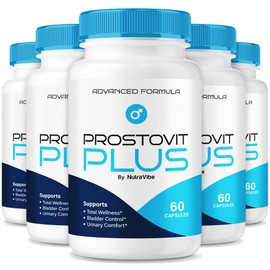 (5 Pack) Prostovit Plus – Original Prostate Support with a Clean, Potent Blend to Help Maintain Urinary Flow, Bladder Comfort & Daily Men's Wellness | Prostovit + Easy-to-Swallow Pills (300 Capsules)