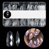 PAVIKE Nail Tips, Short Nail Tips, Handmade, False Nails, Short,