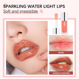 Moisturising Lip Gloss Oil, Long-Lasting Plumping Lip Gloss Lip Glow Oil Transparent Lip Oil Lip Oil for Lip Care and Dry Lips