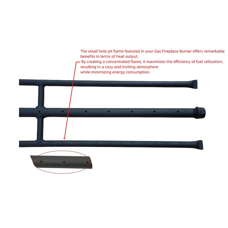 Americangaslogs Rectangular Gas Fire Pit and Gas Fireplace H-Burner H