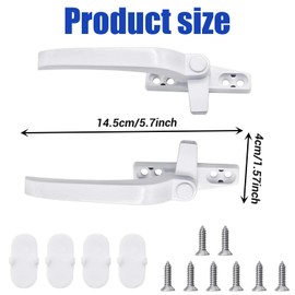 2-Pack Window Handle – Double Glazing Window Locking Handle Set with Key – Universal Replacement for UPVC Windows, Durable & Easy to Install