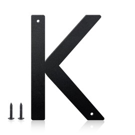 Sanshaoye 4 Inch House Numbers and Metal Letters for Outdoor Signs, House Numbers for Outside, Aluminum Address Letters and Numbers for Door, Mailbox, Garden, Perfect for Home or Office (Letter K)