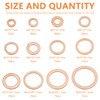 SHRJ 300pcs Premium Copper Metric Sealing Crush Washers Assortment Kit,