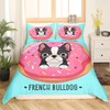 Manfei Cute Dog Comforter Cover Set French Bulldog Puppy with