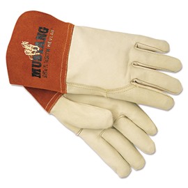 Kenwood Mustang MIG/TIG Leather Welding Gloves, White/Russet, Large, 12 Pairs