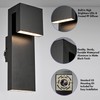 YUBOEL Modern Outdoor Wall Sconce Matte Black Waterproof LED Wall