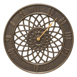 Whitehall 02003 Spiral Indoor Outdoor Wall Thermometer, French Bronze, 14"
