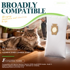 12 Pack Vacuum Bags [Model 204814] Compatible with Kirby Sentria/Avalir/Ultimate G Series | Replaces F-Style & Twist-Style 204811 205811 204808 | Replacement Parts by Improvedhand