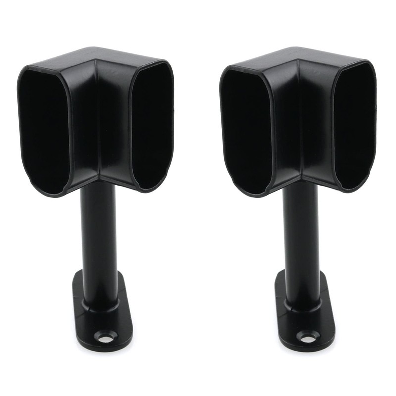 HJGarden 2PCS Oval Corner 90 Degree Closet Rod Wardrobe Tubing