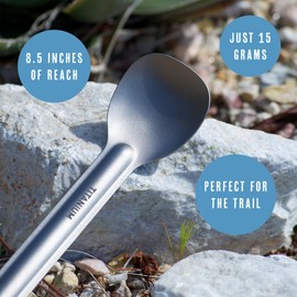 Hiker's Gold Ultralight Titanium Spoon for Hiking, Backpacking, Camping
