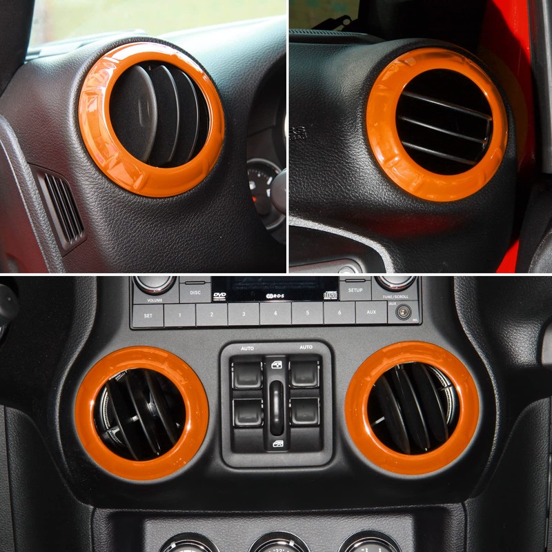 4PCS Center Console Dash Air Conditioner Vent Cover Trim Interior
