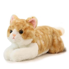 Brown Tabby Body Pillow, 19.7 inches (50 cm), Plush, Cat, Realistic, Fluffy, Lifelike Soft, Side Sleeper, Cute, Bedding, Cuddle Pillow, Children's Body Pillow, Cute, Brown Tabby, Comfortable Body