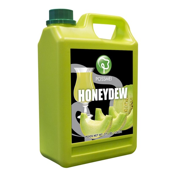 Possmei Flavored Syrup, Honeydew, 5.5 Pound