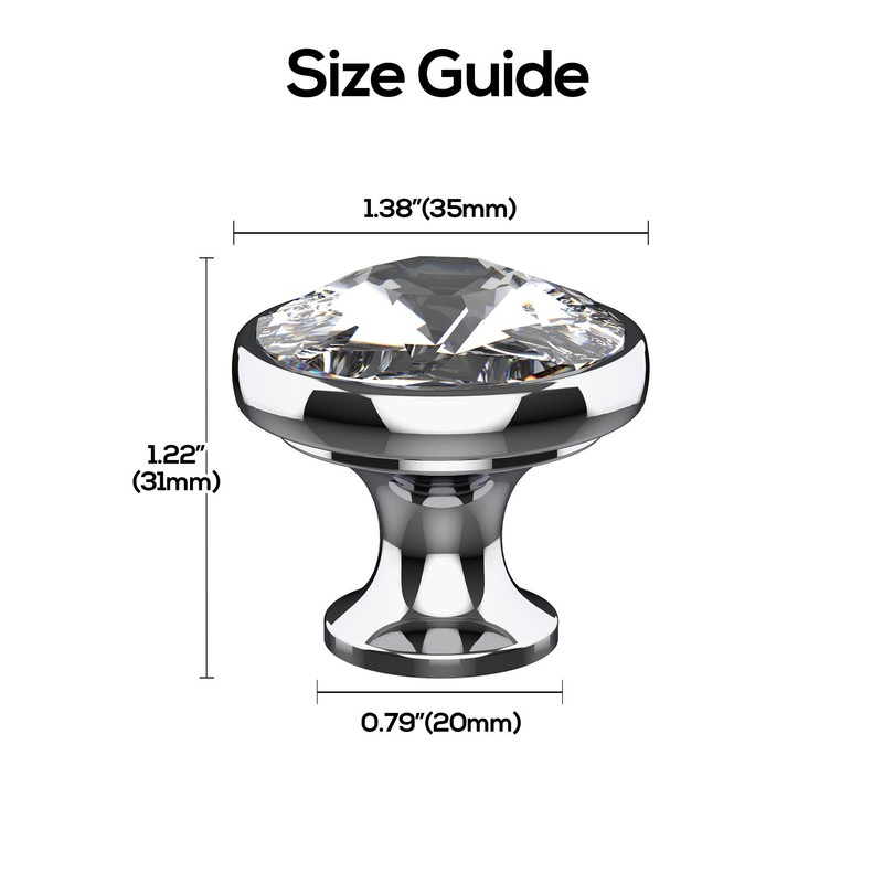 Alzassbg 10 Pack Clear Crystal with Matt Black Base Cabinet