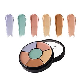 MEICOLY- Paleta correctora de color facial, 6 correctores de colores, paleta de maquillaje de camuflaje con corrector en crema con 8